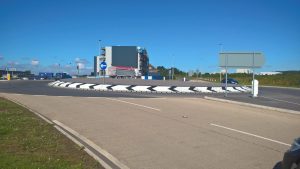 The new roundabout at Humberside Airport