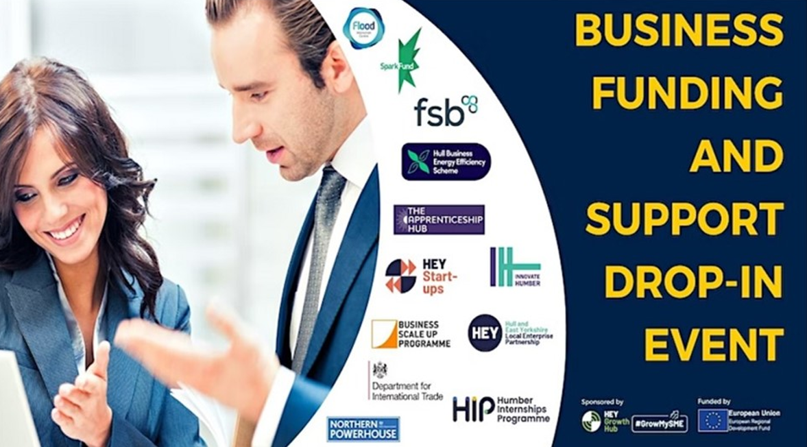 Businesses are invited to drop in to the Business Funding and Support event.